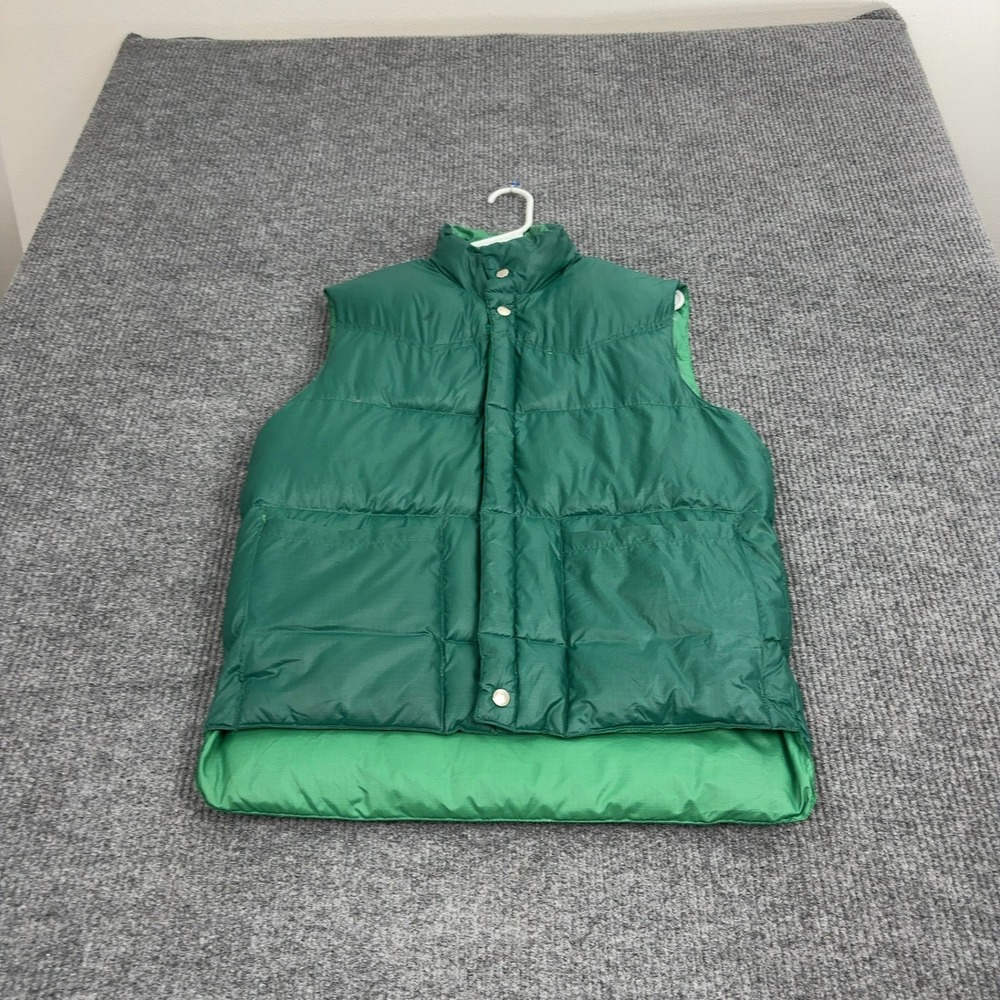 Vintage Spacecraft‎ Vest Mens M Green Nylon Down Puffer Gorpcore Reversible